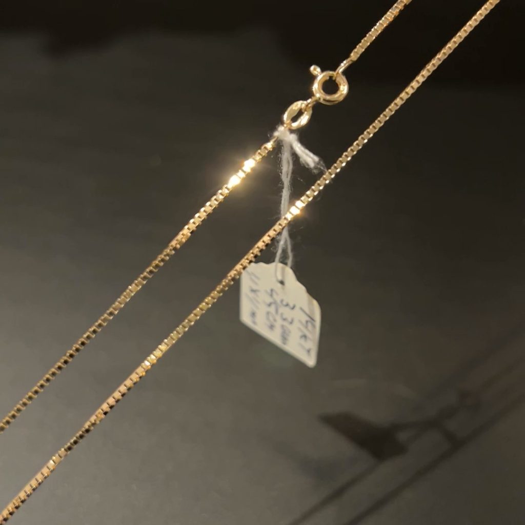 GUC-308 Venetiaans collier geelgoud 14 Kt 45 cm