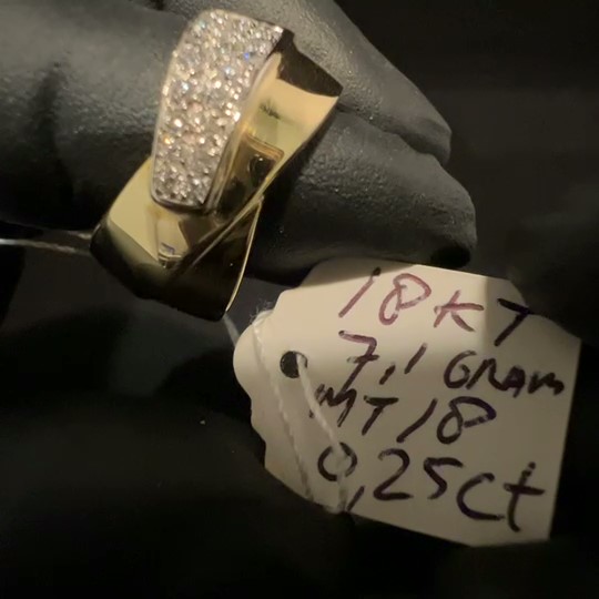 GDR-527 18 kt geelgouden dames ring met 0.25 ct briljant mt 18